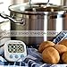 IEKA Digital Kitchen Timer,Minute Second Count Up Countdown,Digital Loud Alarm Timer with Large LCD Display and Premium Magnetic Backing(2 Pack,White)