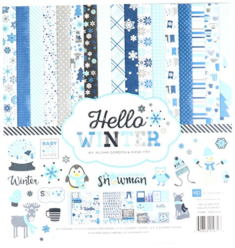 Echo Park Paper Company Hello Winter Collection Kit, 12 x 12"