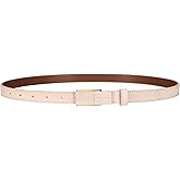 VONMELLI Women Skinny Leather Belt Thin Waist Belt for Women Jeans Dress Fashion Ladies Belt with Gold Buckle