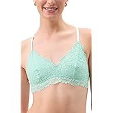 Katie Triangle Bralette for Women, Unpadded and Unlined Wireless Bra, Perfect Adjustable Everyday Lace Lingerie