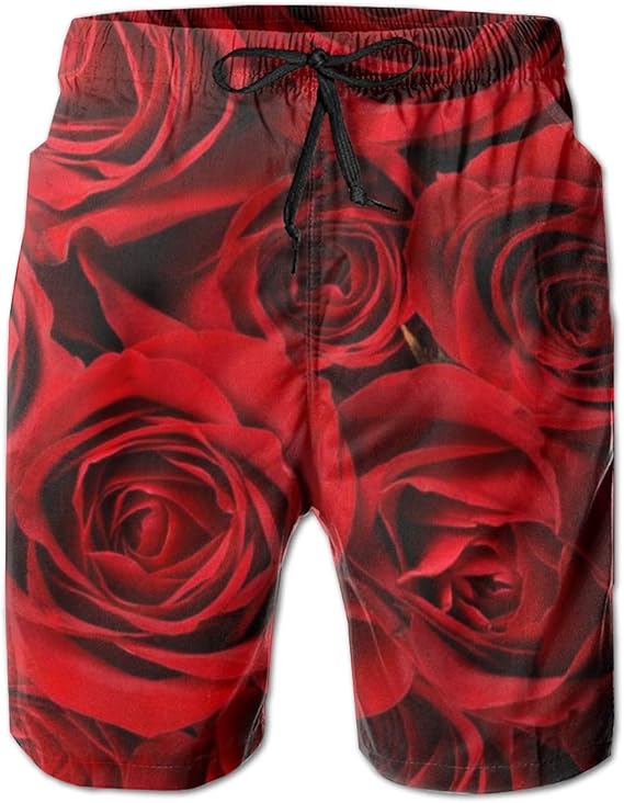 Amazon Co Jp 美しい赤いバラの花の花柄 水着 メンズ 海パン サーフパンツ ビーチパンツ 水陸両用 通気速乾 スイムパンツ 短パン オシャレ 人気 服 ファッション小物