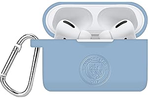 AFFINITY BANDS Manchester City FC Engraved Silicone Case Cover Compatible with Apple AirPods Pro (Powder Blue)
