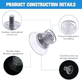 Flintronic 12 Pcs 25mm Clear Suction Cups Knurled Nut Window Suckers view 3