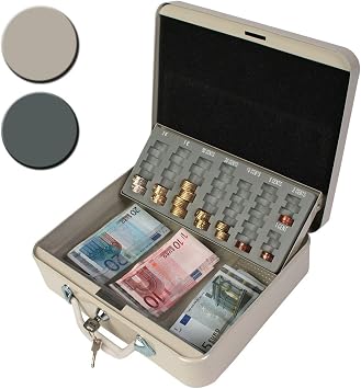 Coffre-fort Caisse à Monnaie Cathedral Avec Serrure Et 2 Clés - Noir 12.5 Cm - Parfait Pour Petite Caisse Et économies