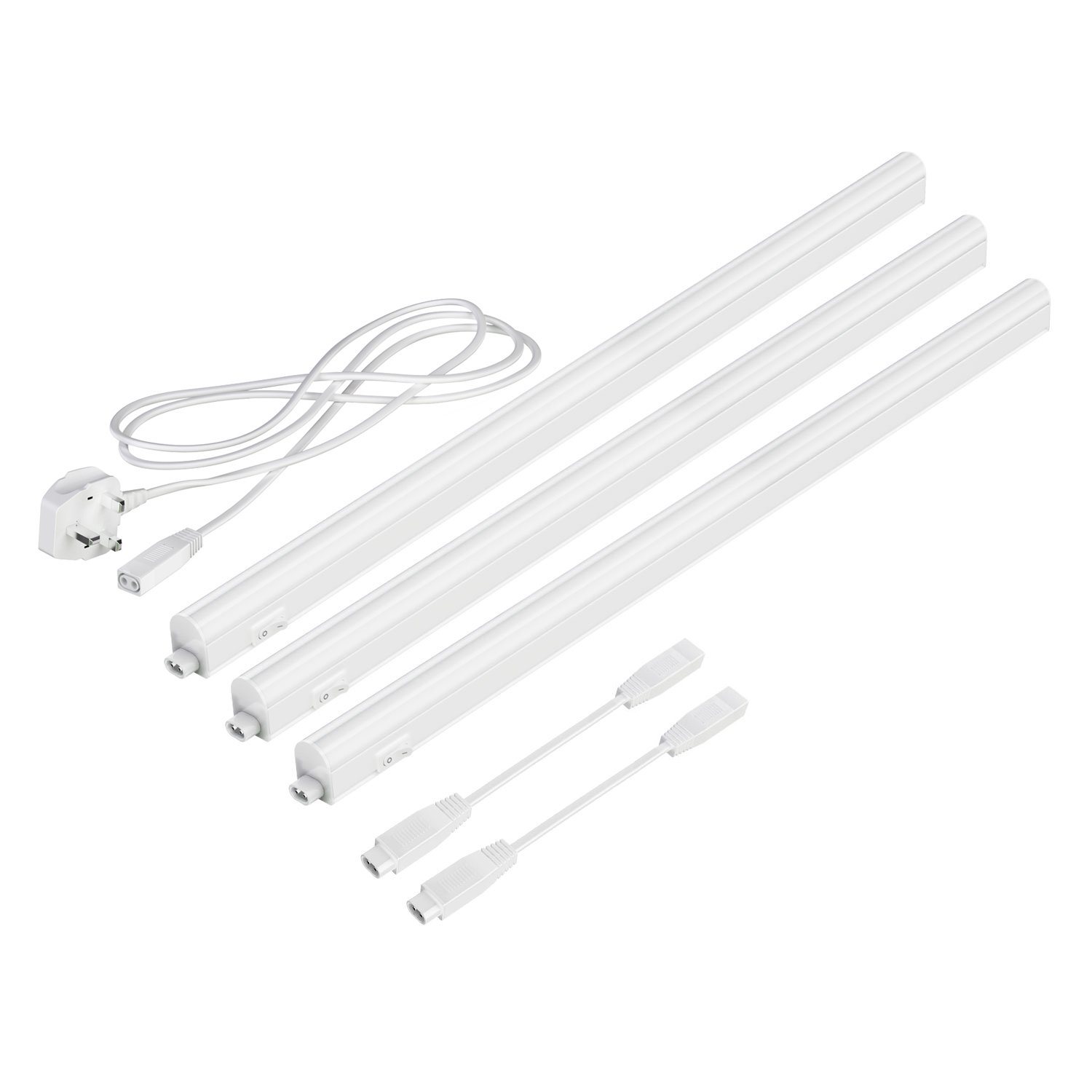 Parlat LED Under-Cabinet luminaires Rigel, Each 57.3cm, Each 790lm, Warm-White, Set of 3, BS