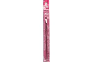 Susan Bates 5-1/2-Inch Silvalume Aluminum Crochet Hook, 5.5mm, Red