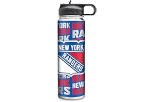 Rico Industries NHL Hockey New York Rangers 22oz Stainless Steel Tumbler with Lid - Great For Coffee, Tea, Water or Cocktails