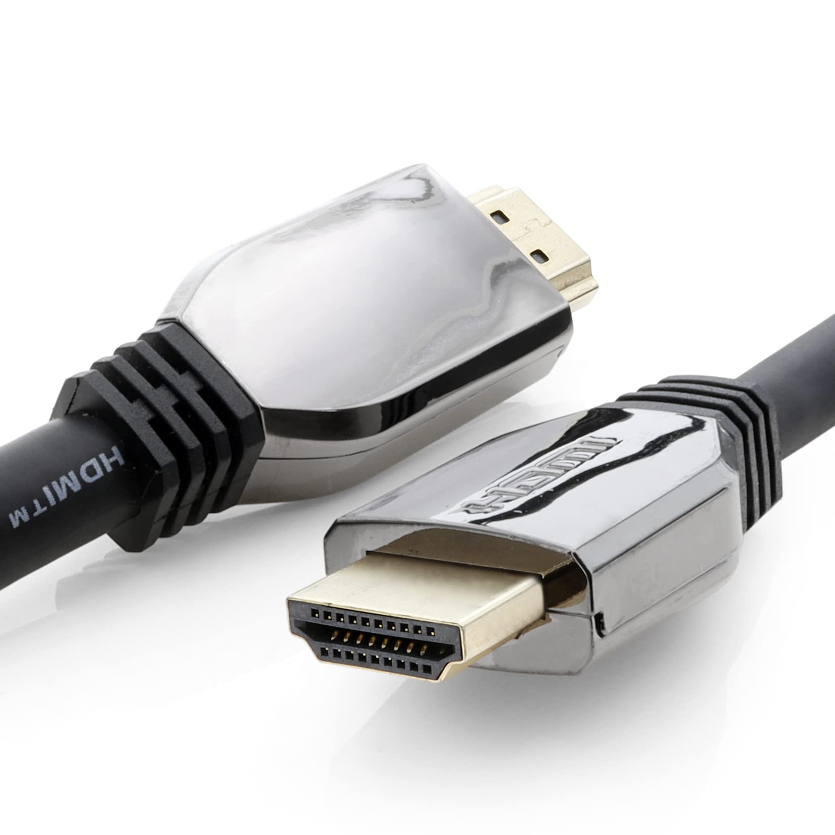1aTTack.de 1x 5.0m 10K Premium Ultra High Speed ??HDMI cable with Ethernet up to 48 Gbit/s for high-end applications - tested according to HDMI 2.1 test specification - black - 1 piece