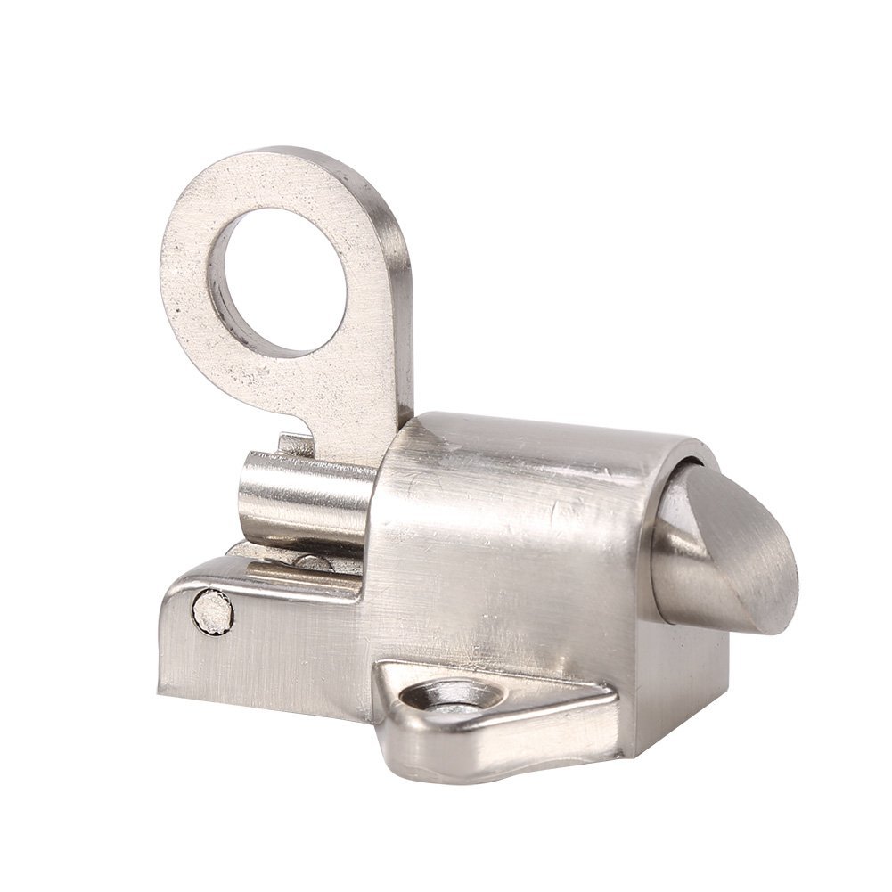 Zinc Alloy Automatic Latch Lock Pull Spring Bounce Door Bolt for Home Window Gate Security