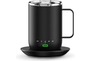 vsitoo Smart Temperature Control Mug, App-Controlled Heated Coffee Mug, Black - 14 oz