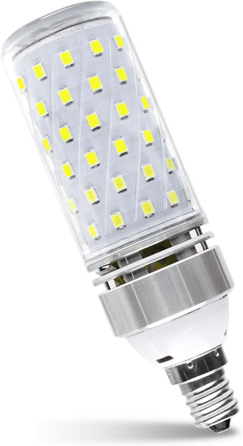 Super Bright E12 LED Bulbs, 16W 1500LM Corn Bulbs, Daylight White 6000K