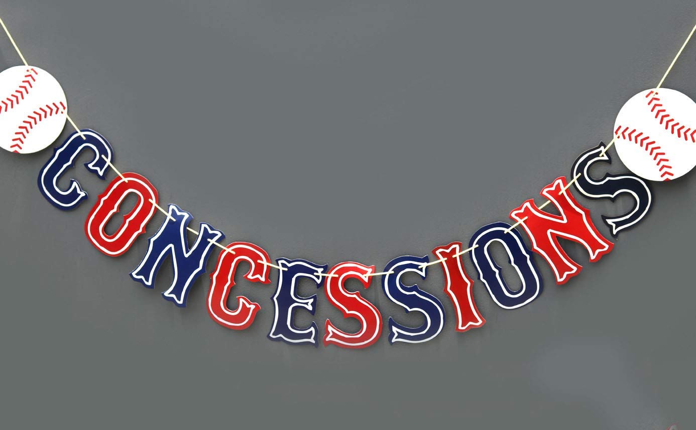 Baseball Concessions Gender Reveal Pennant Banner- Baseball Party Supplies -Baseball Themed Party Supplies