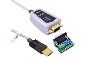 DTECH USB to RS485 RS422 Serial Port Converter Adapter Cable 1.5 Feet with FTDI Chip Supports Windows 11 10 8 7 XP Mac