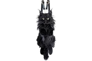 Chongker Cat Shaped Backpack - Handcrafted Stuffed Animals Plush Bag with Adjustable Shoulder, Crossbody, and Handbag Straps (MaineCoon Cat)