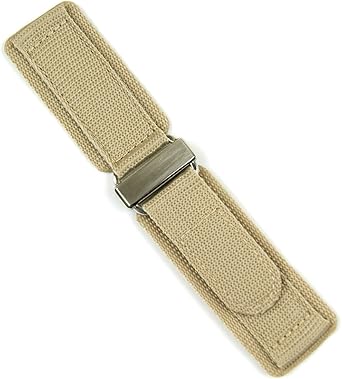 B & R bandas 22 mm Caqui Nylon Velcro reloj banda correa ...
