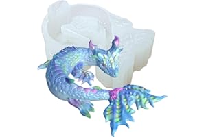 KAKIWYHHH Water Dragon 3D Epoxy Resin Silicone Mold for Fondant Sugar Craft, Cake Topper Decorating, Polymer Clay, Plaster