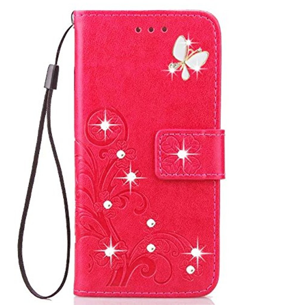 JOMA-E ShopHuawei P Smart Case, Huawei Enjoy 7S Cases,Fashion Handmade 3D Bling Diamond PU Leather Stand Flip Case Cover With Card Holder Folio Wallet Case for Huawei P Smart/Huawei Enjoy 7S