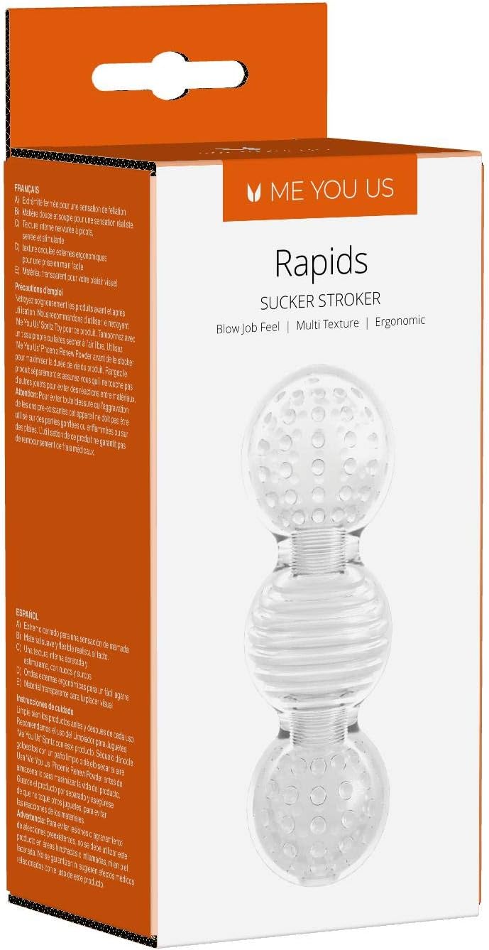 Me You Us - Rapids Sucker Stroker, Transparent, Male Masturbator Device, Intense Pleasure