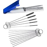 Headerbs Vergaser Reinigungsset – 10 Reinigungsnadeln & 5 Bürsten Für Auto & Motor
