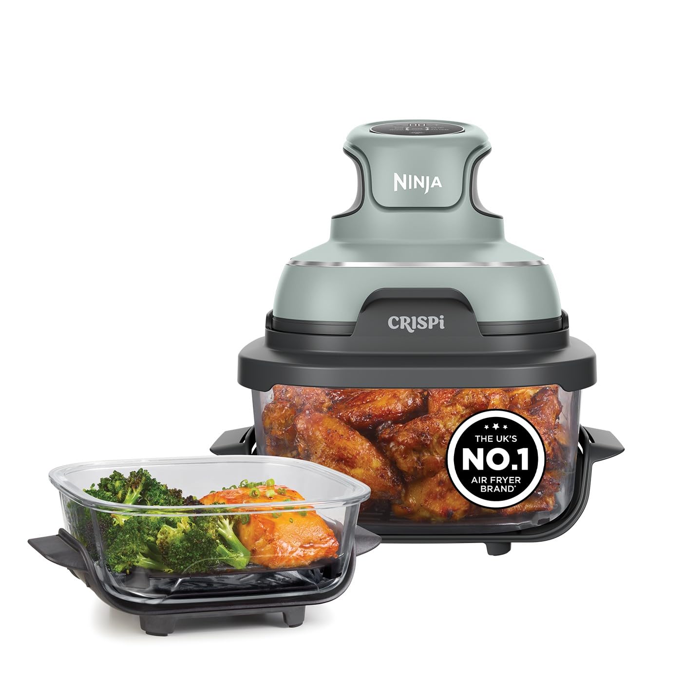 Ninja CRISPi Portable Air Fryer, 3.8L, 4-in-1, Sage, FN101UKSG