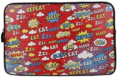 Thathing 15inch New Laptop Sleeve(Eat Sleep Repeat)