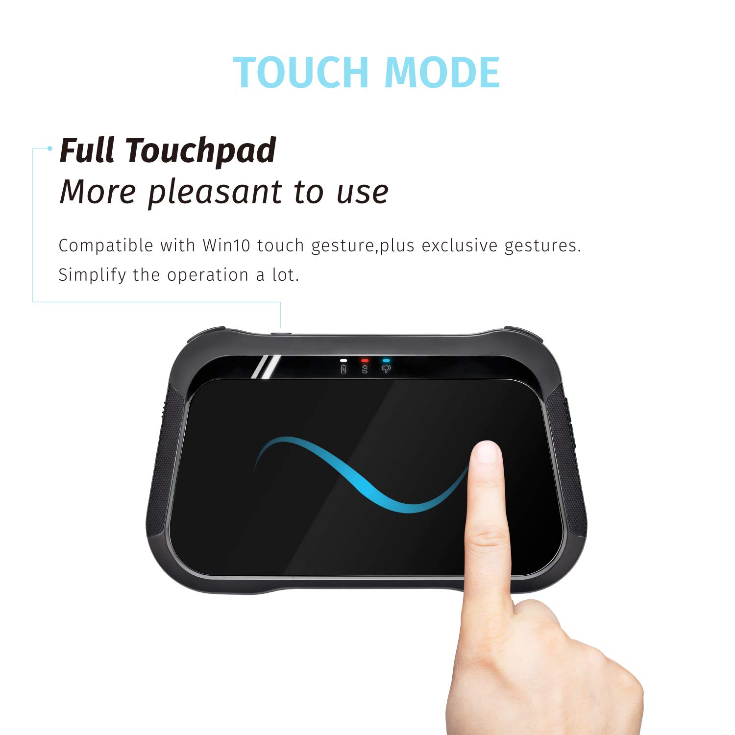 ANEWISH 2.4Ghz Mini Wireless Keyboard with Full Screen Mouse Touchpad, Backlit Mini Keyboard with Air Remote Mouse Combo, Rechargeable Handheld Remote for Android TV Box, IPTV,HTPC, PC,Laptop and more