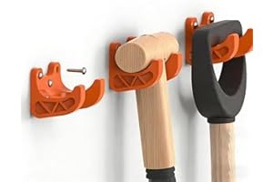 3 Pcs Garage Storage Hooks Heavy Duty Wall Mounted Tool Hanger for Garden Tools Shovels Rakes Brooms and Power Equipment