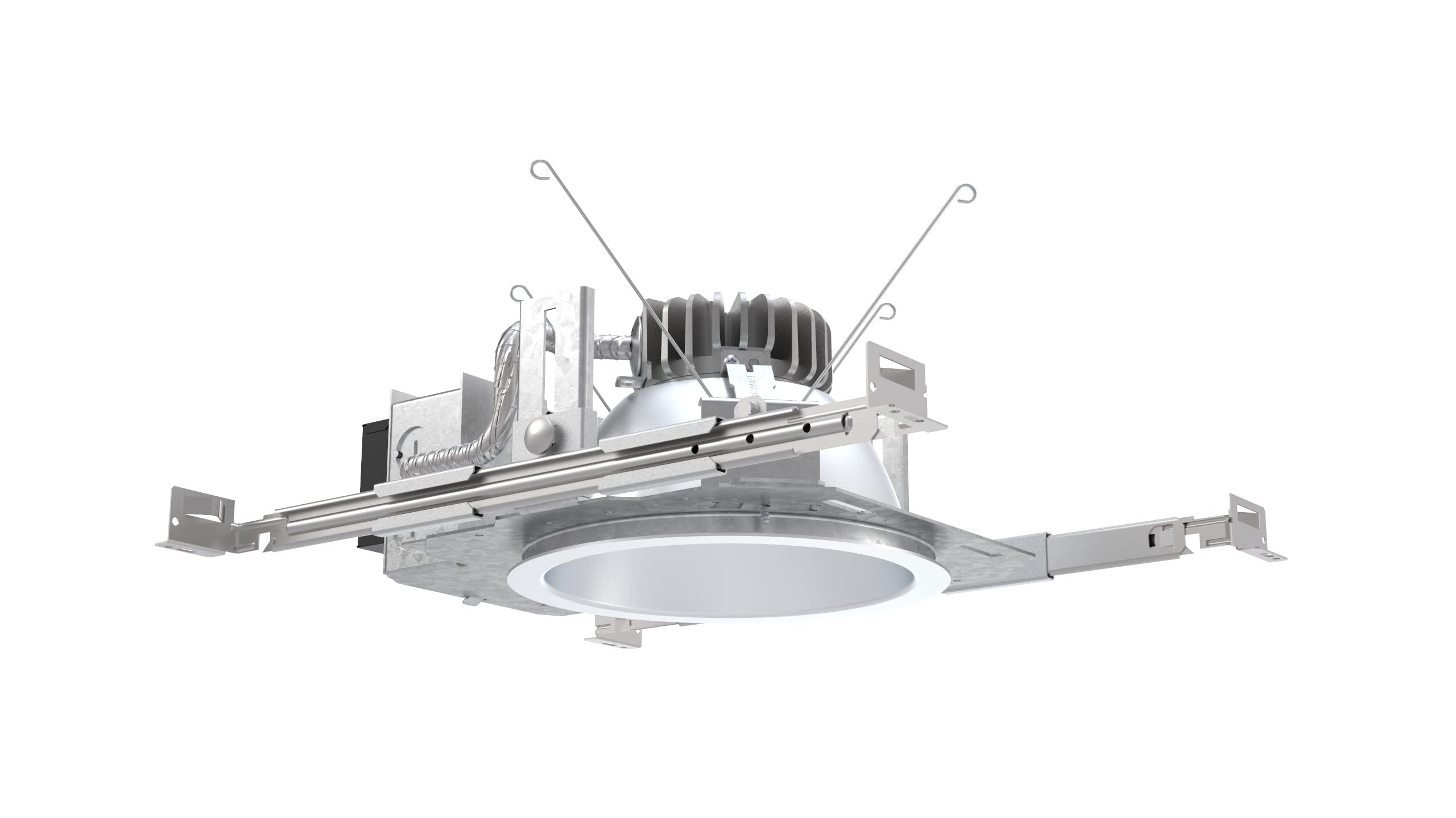 Photo 1 of *** PARTS ONLY*** Lithonia Lighting 6" Open Downlight with Adjustable Brightness and 4-in-1 Switchable Light Color, New Construction Recessed Lighting Housing and Trim for Ceiling Light, Includes Junction Box