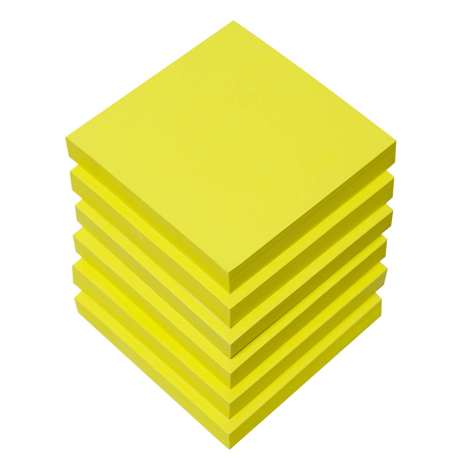 Yellow Sticky Notes 3×3 Inches, 6 Pads Self-Stick Notes, 100 Sheets/Pad, Post Notes for Study, Works, Daily Life