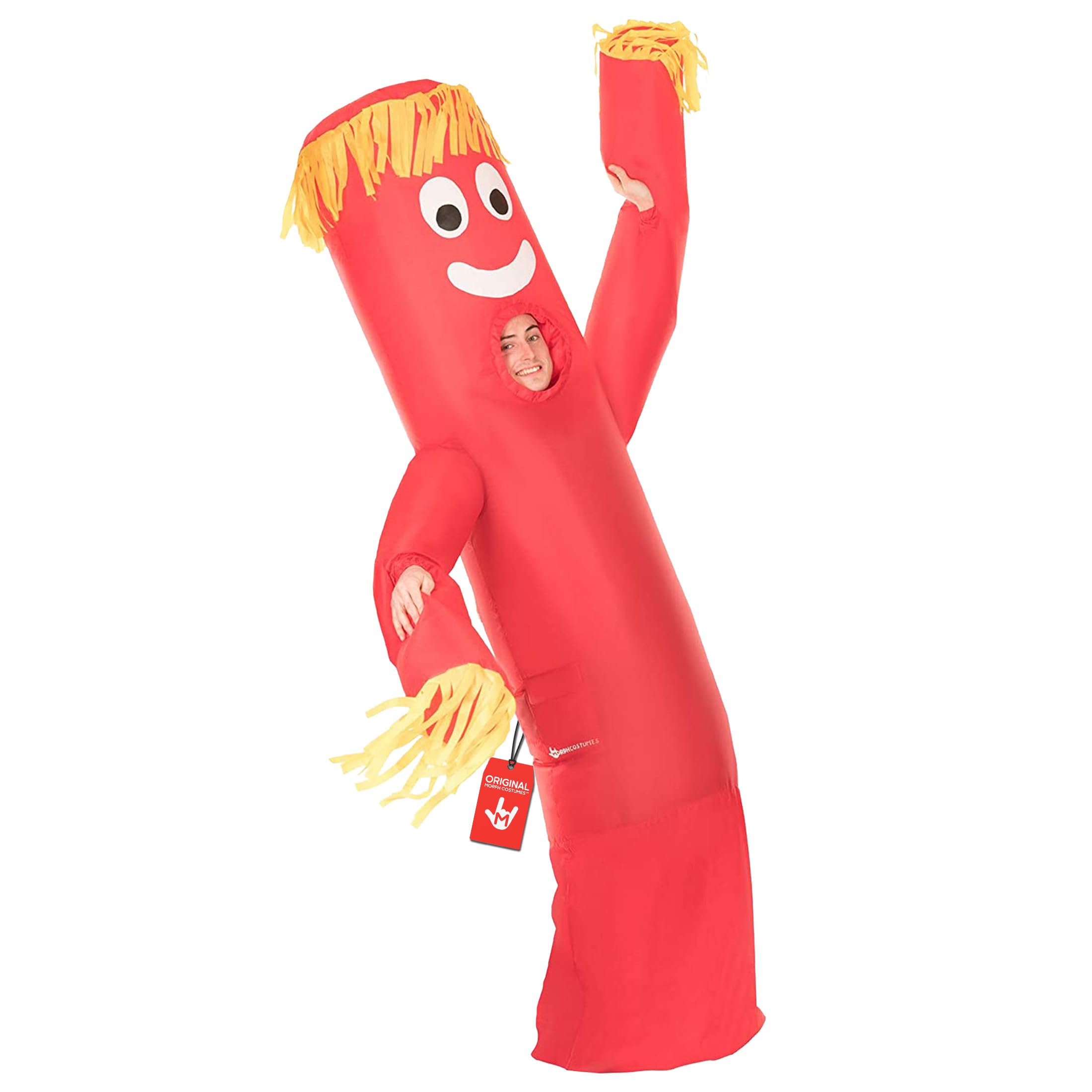 Morph Wacky Waving Inflatable Tube Guy Costume, Inflatable Costumes for Adults, Funny Halloween Costumes Adult Fancy Dress One Size