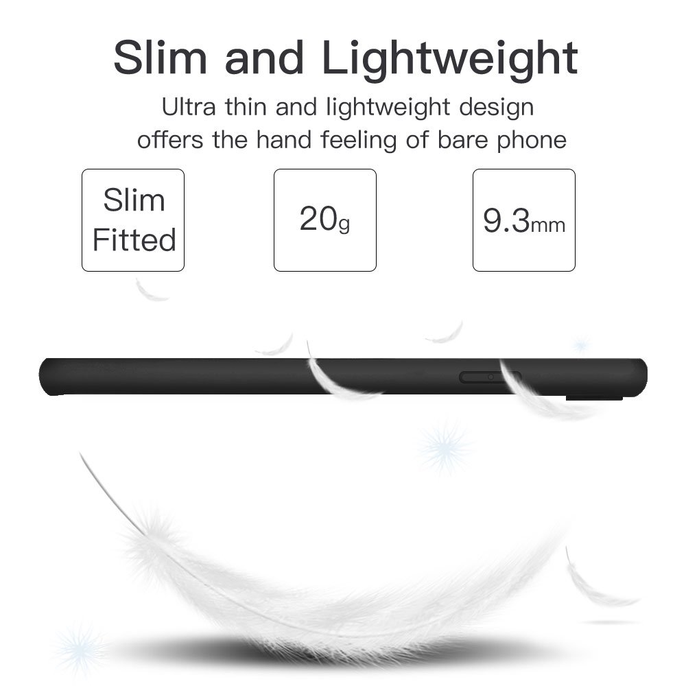 iPhone 8 Case, iPhone 7 Case, JASBON Ultra Thin Case TPU Bumper Transparent Crystal Hard PC Back Cover Full Protective Drop Protection Case for Apple iPhone 8/7-Black