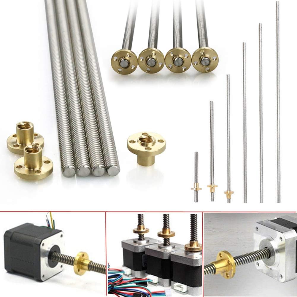 8mm Acme Threaded Rod Stainless Steel Leadscrew+T8 Nut for CNC 3D Printer Reprap