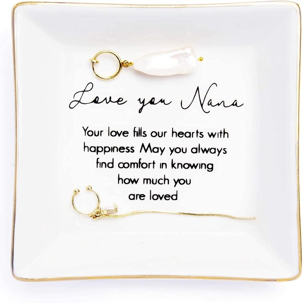 Titanape Love You Nana Trinket Dish Gifts for Nana from Grandchildren