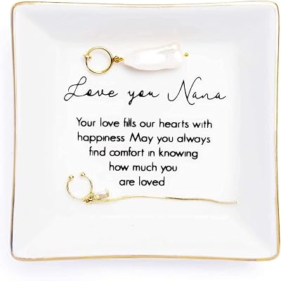Titanape Love You Nana Trinket Dish Gifts for Nana from Grandchildren