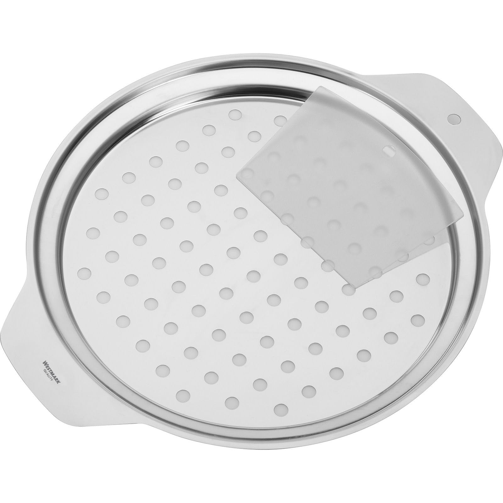 Westmark Spaetzle Top + Scraper, 2-Piece Set, For Pots With A Diameter Of 24-28 cm, Stainless Steel/Plastic, Silver, 61112240