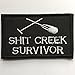 SpaceAuto Shit Creek Survivor Funny Tactical Morale Badge Hook & Loop Fastener Patch 3.15