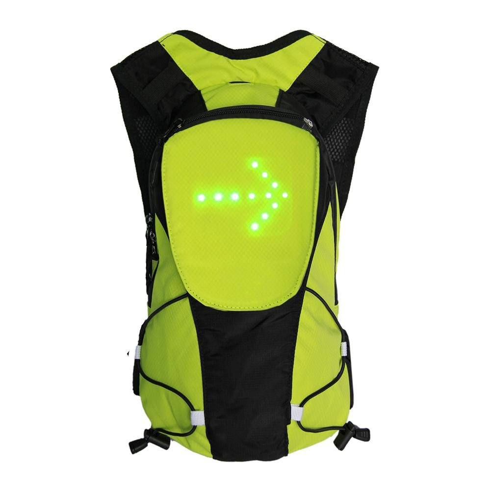 Mochila Ciclista Con LED - 5L, 30 Luces, USB Recargable (500mAh) Y Mando A Distancia