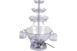 Champagne Fountain Machine, Three-Tier Electric Fountain Beverage Machine, Party Red Wine Fountain, Suitable for Wedding, Par