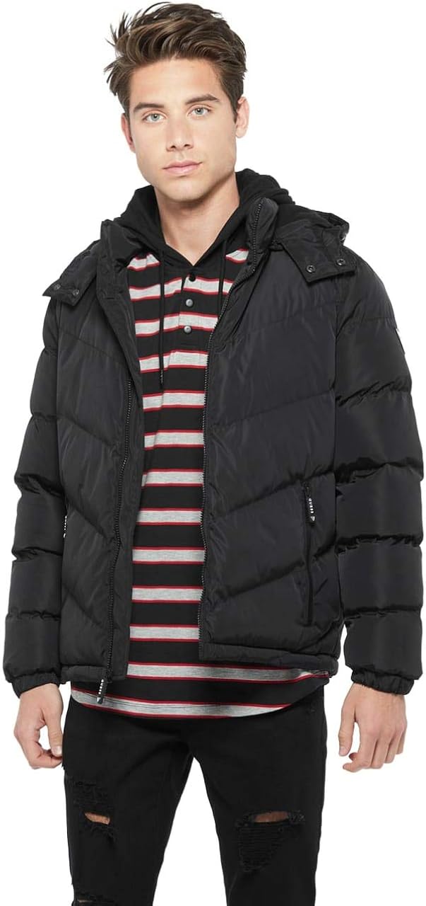 mens guess bubble jacket