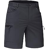 TACVASEN Men's Hiking Cargo Shorts 10" Quick Dry Lightweight Casual Summer Outdoor Golf Shorts with 5 Zipper Pockets
