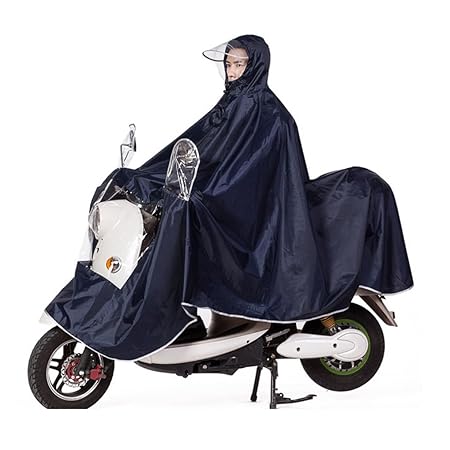 Große Damen Herren Regenponcho Regenumhang Motorad Regenmantel Regenjacke mit Reflektierende Wasserdichte Trenchcoat Parka Re