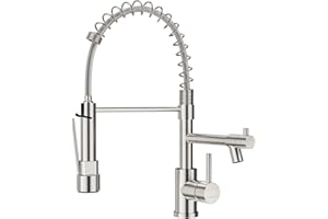 CRAFTERSPIRIT Kitchen Faucets,Craftespirit Kitchen Faucet with Pull Down Sprayer Kitchen Sink Faucet Brushed Nickel Kitchen Faucet with Sprayer