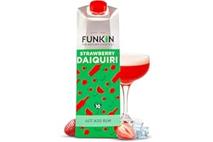Funkin Strawberry Daiquiri Cocktail Mixer 1L | Premium Real Fruit Mixer for Cocktails, Smoothies, and Non-Alcoholic Drinks | Small Batch, No Corn Syrup, No Preservatives | Vegan, Non-GMO, Gluten-Free