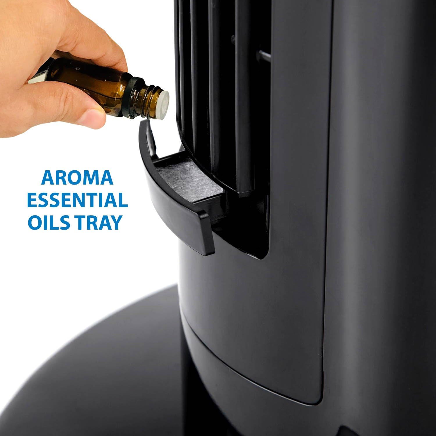PureMate 43-inch Tower Fan with Air Purifier & Aroma Function, 3 Speed Settings, Large LED Display, 8-Hour Timer - Image 4