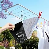 Vicloon Premium Peg Bag Black Large with Drawcord and Hook view 7