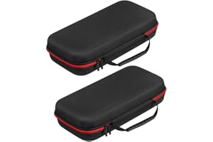 UTHCLO 2Pcs Portable EVA Hard Mic Storage Case with Handle Shockproof Microphone Carrying Bag with Secure