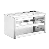 PATIKIL 8 Holes Test Tube Rack, 30mm Round Hole 304