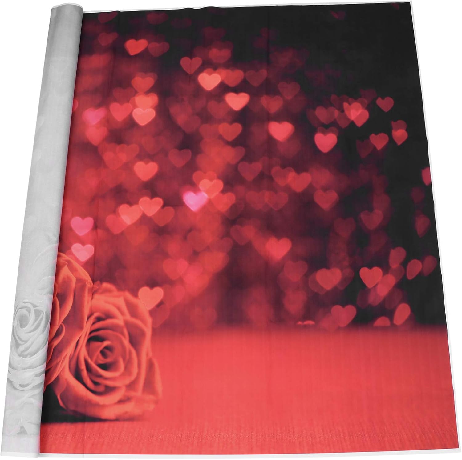 OSALADI Red Rose Floral Backdrop Wedding Party Photography Backdrop Valentines Day Party Photo Backdrops Photo Booth Props Pictures