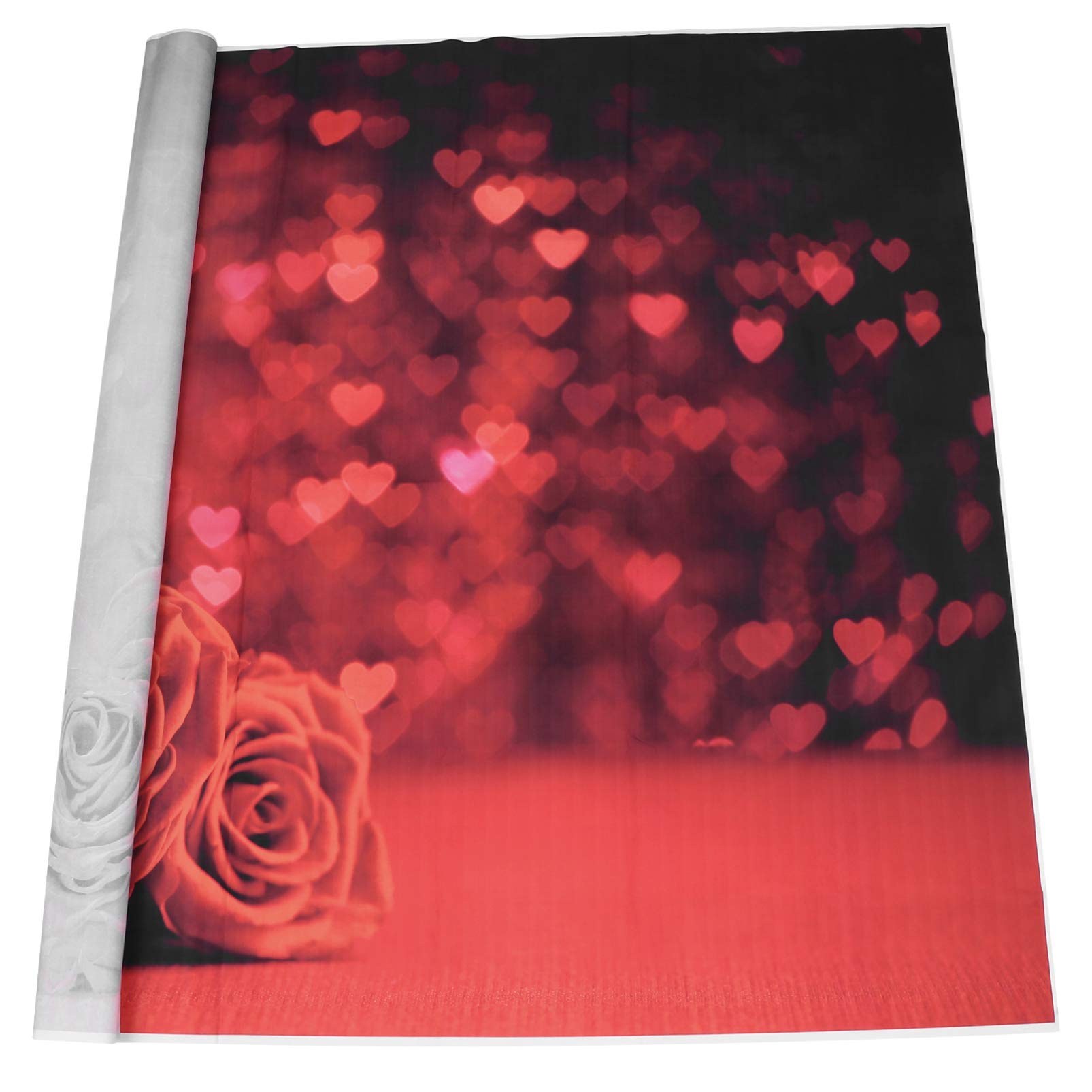 OSALADI Red Rose Floral Backdrop Wedding Party Photography Backdrop Valentines Day Party Photo Backdrops Photo Booth Props Pictures