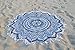 Madhu International Cotton White Black Mandala Round, Beach Throw, Yoga Mat, Picnic Mat, Roundies